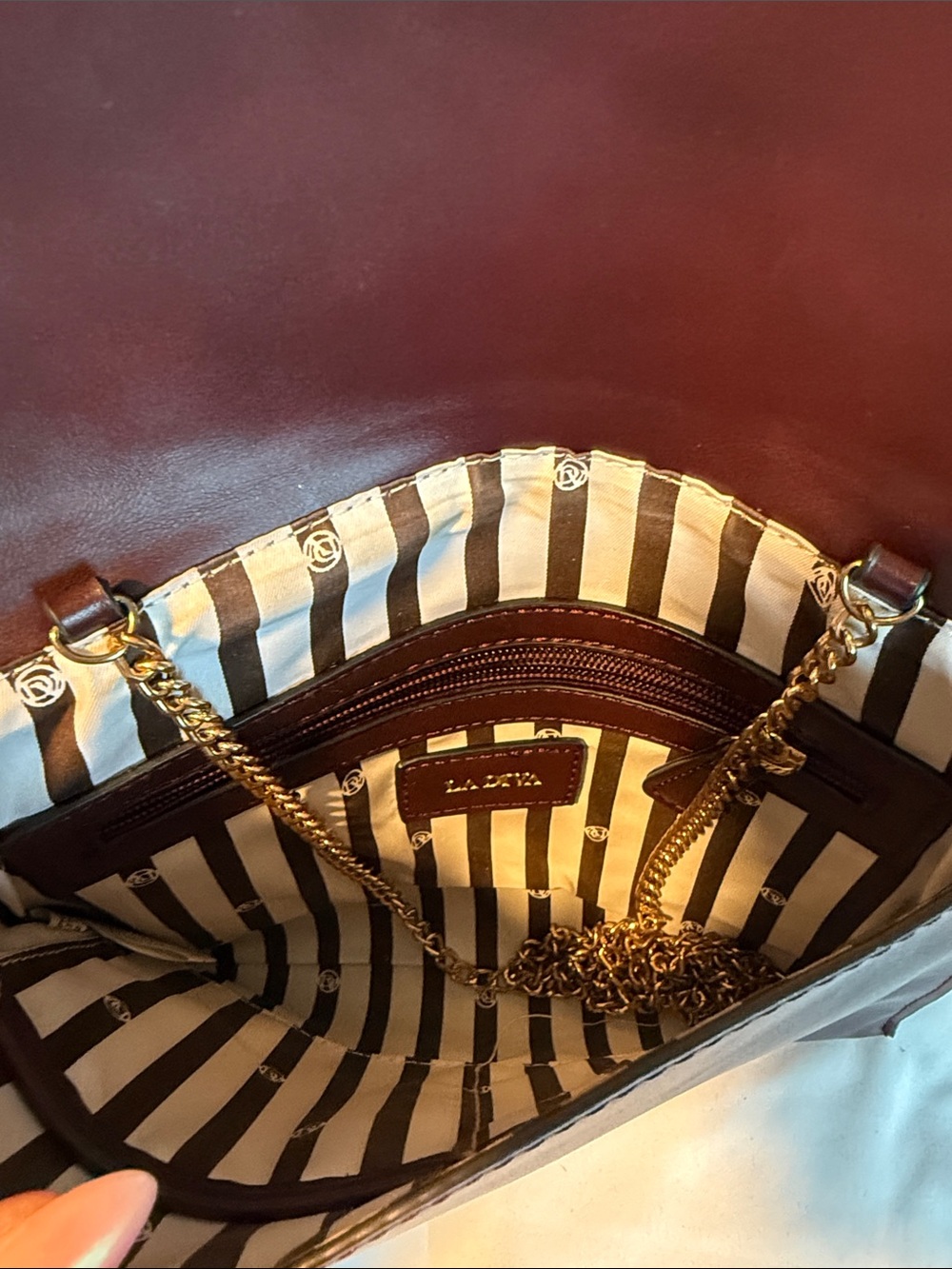 Hair on Hide upper Leather Deep Plum Clutch/Crossbody Purse - Picture 2 of 4